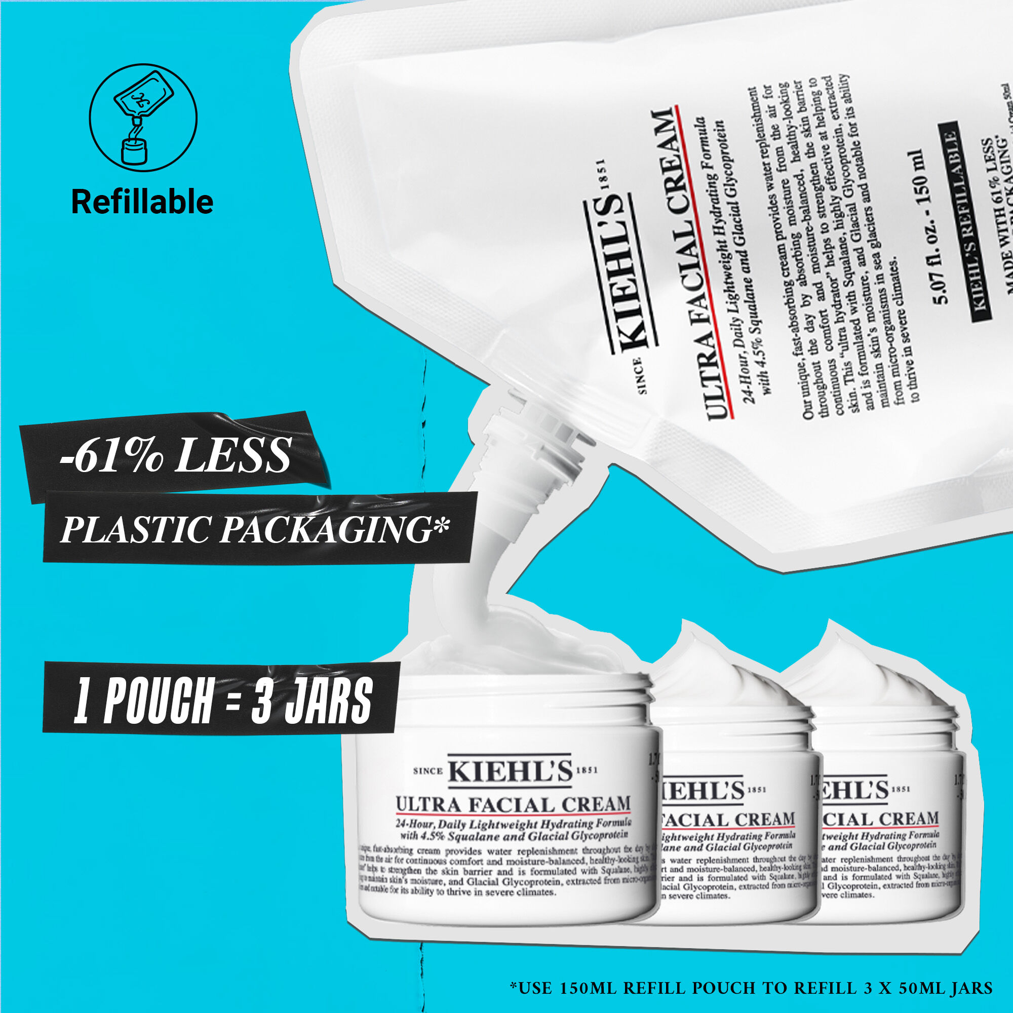 Ultra Facial Cream with Squalane - Refillable