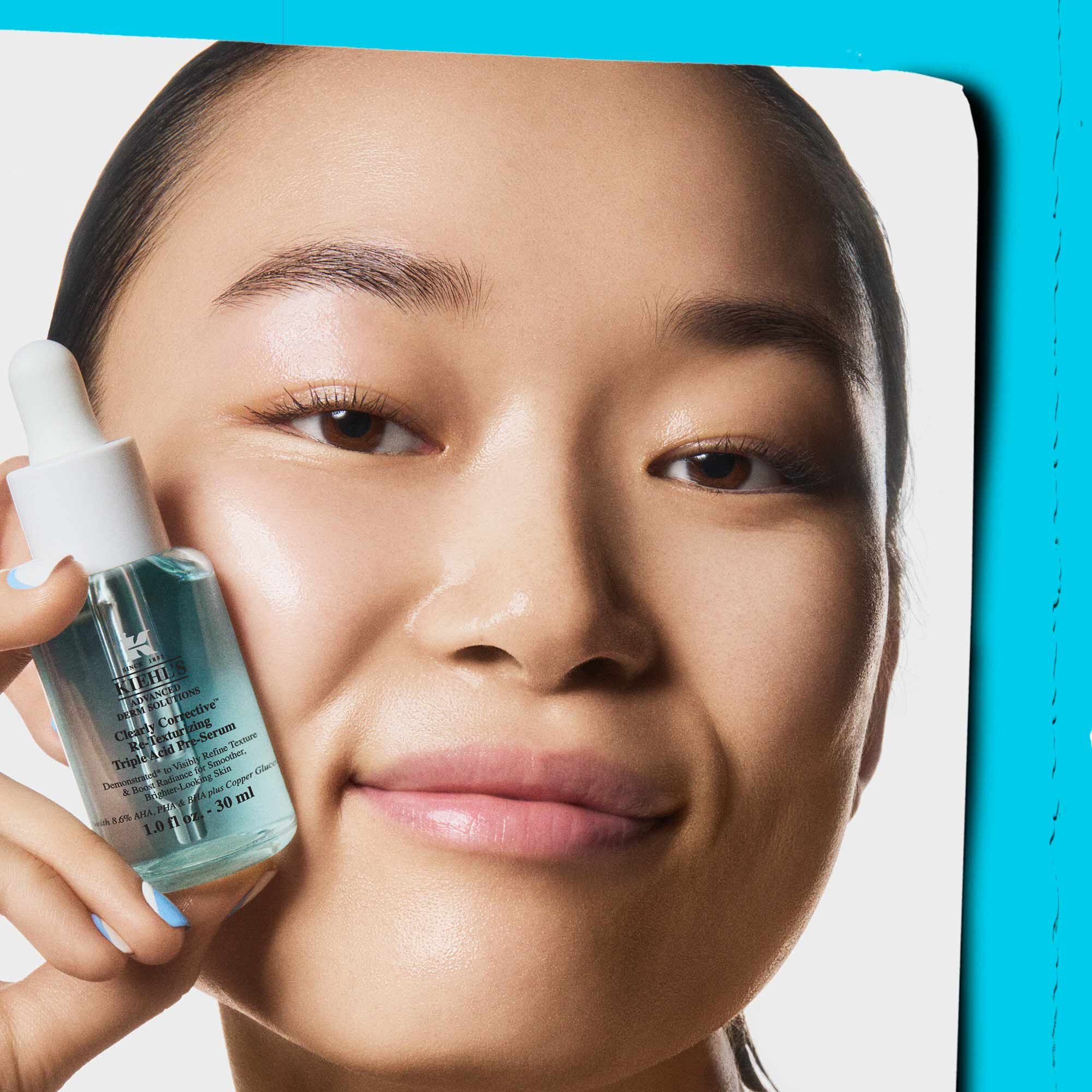 Use Clearly Corrective™ Daily Re-Texturizing Triple Acid Peel for 41% smoother texture, gentle enough for daily use