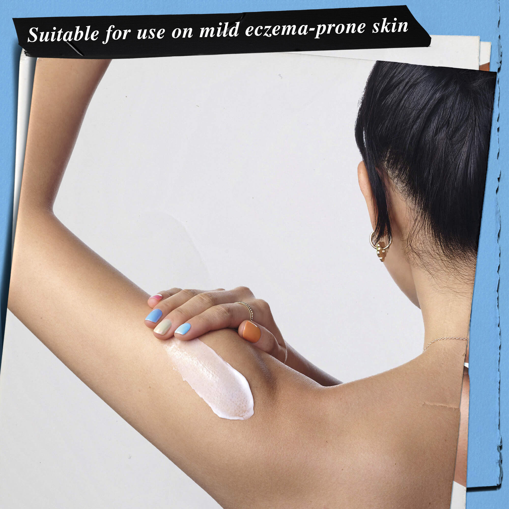 Containers of Ultra Body Mega Moisture Cream (All Skin Types) and Creme de Corps (Sensitive Skin)