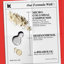 Ingredient benefits of Ultra Facial Meltdown Recovery Cream, featuring micro‑colloidal oatmeal to soothe and protect skin, dexpanthenol to support moisture barrier repair, and alpha‑bisabolol to help calm and comfort sensitive skin